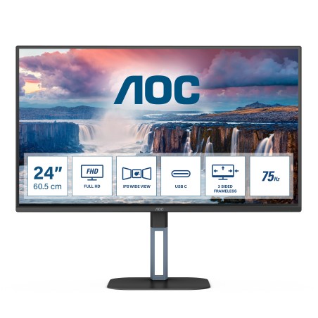 AOC V5 24V5CE BK Computerbildschirm 60,5 cm (23.8") 1920 x 1080 Pixel Full HD LED Schwarz