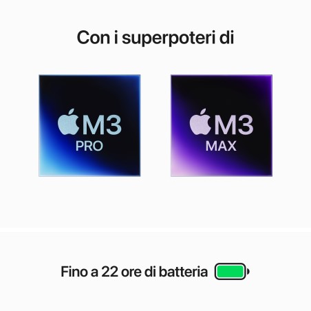 Apple MacBook Pro Apple M M3 Pro Ordinateur portable 41,1 cm (16.2") 36 Go 512 Go SSD Wi-Fi 6E (802.11ax) macOS Sonoma Noir