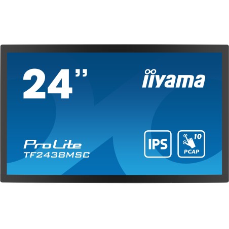 iiyama PROLITE Carte A numérique 61 cm (24") LED 600 cd m² Full HD Noir Écran tactile