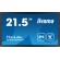 iiyama PROLITE Digitaal A-kaart 55,9 cm (22") LED 600 cd m² Full HD Zwart Touchscreen
