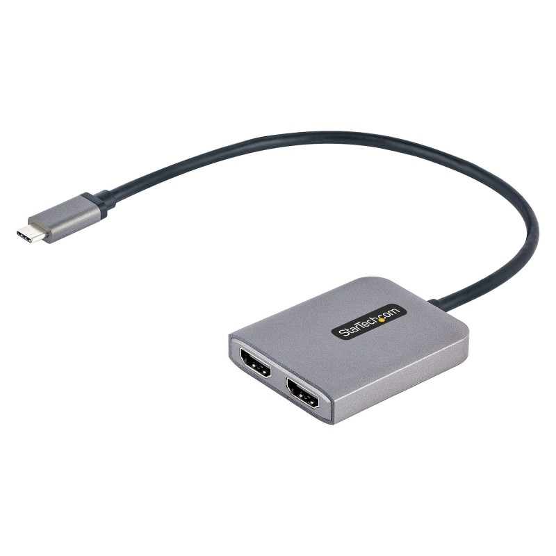 Image of StarTech.com Adattatore USB-C HDMI - Hub USB C MST a Doppio HDMI 4K 60Hz - Convertitore USB Type-C a Multi Monitor HDMI per