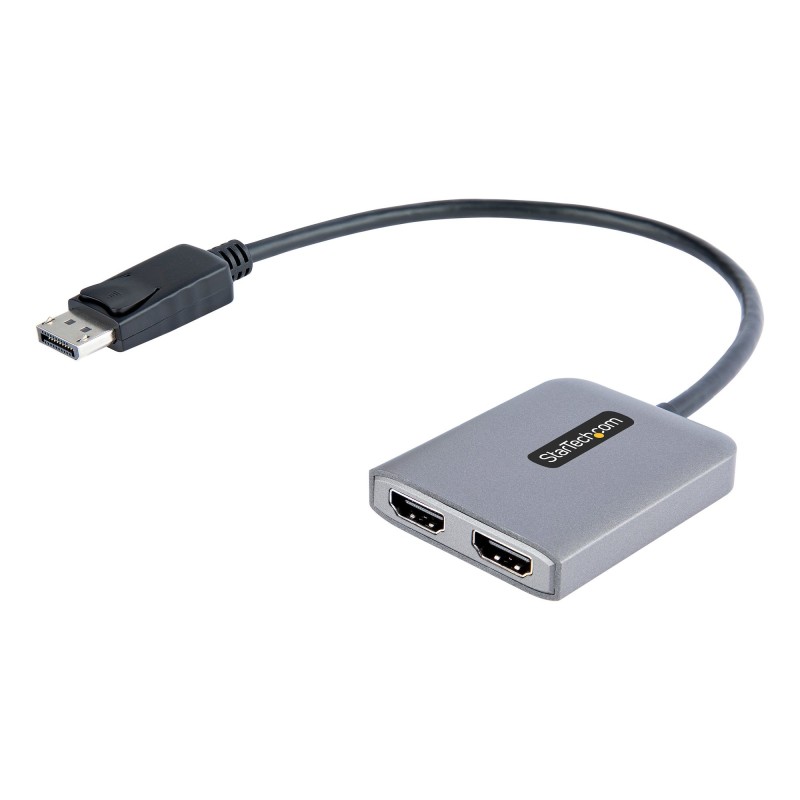 Image of StarTech.com Adattatore da DisplayPort a HDMI - DisplayPort 1.4 MST Hub con cavo da 30 cm - Convertitore DP Doppio HDMI 4K 60Hz