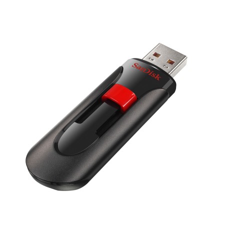 SanDisk Cruzer Glide unidade de memória USB 64 GB USB Type-A 2.0 Preto, Vermelho