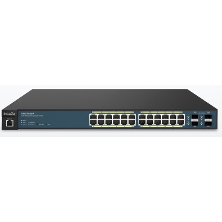 EnGenius EWS7928P switch di rete Gestito L2 Gigabit Ethernet (10 100 1000) Supporto Power over Ethernet (PoE) 1U Nero, Blu
