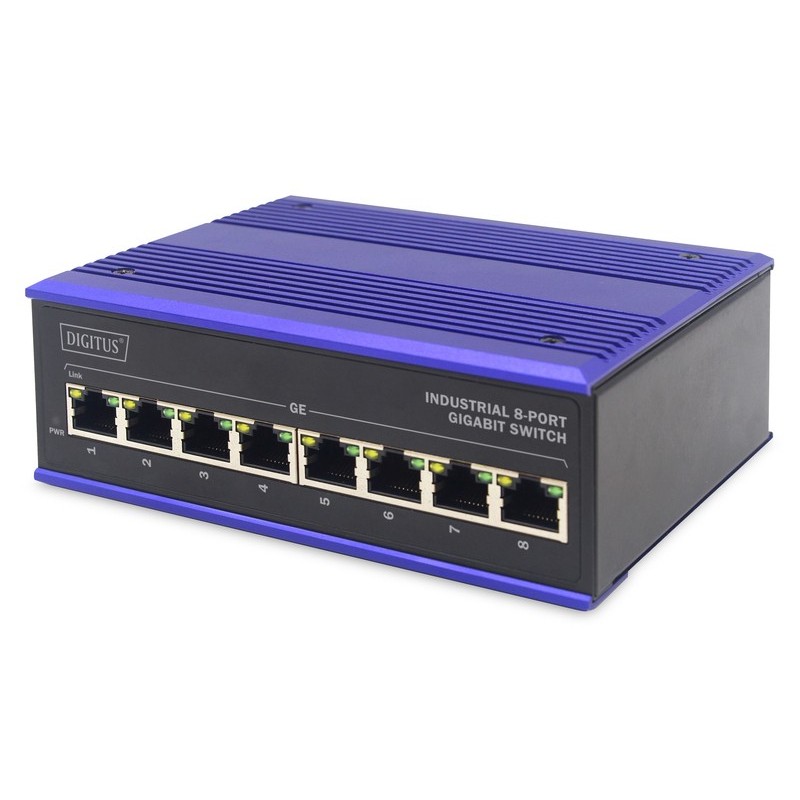 Image of ASSMANN Electronic DN-651119 switch di rete Gigabit Ethernet (10/100/1000) Nero, Blu