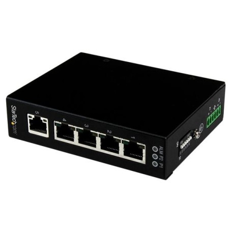 StarTech.com Switch di rete Commutatore Industriale Gigabit Ethernet a 5 porte non gestito - Guide DIN   Montabile a parete