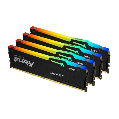 Kingston Technology FURY Beast 128 GB 5600 MT s DDR5 CL40 DIMM (Kit da 4 moduli) RGB XMP