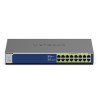 NETGEAR GS516PP Não-gerido Gigabit Ethernet (10 100 1000) Power over Ethernet (PoE) Azul, Cinzento