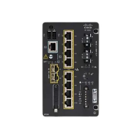 Cisco Catalyst IE-3300-8T2S-E commutateur réseau Géré L2 Gigabit Ethernet (10 100 1000) Noir