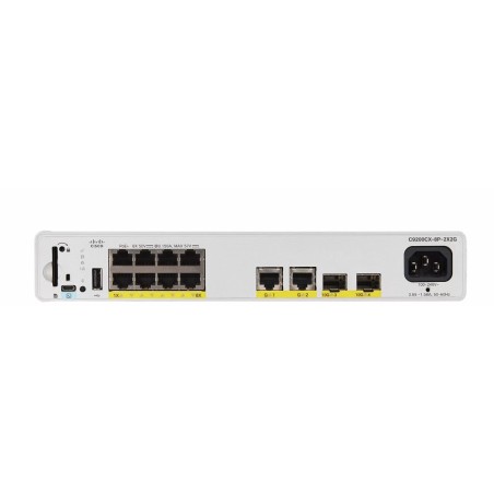 Cisco Catalyst C9200CX-8P-2X2G-E switch di rete Gestito L2 L3 Gigabit Ethernet (10 100 1000) Supporto Power over Ethernet (PoE)