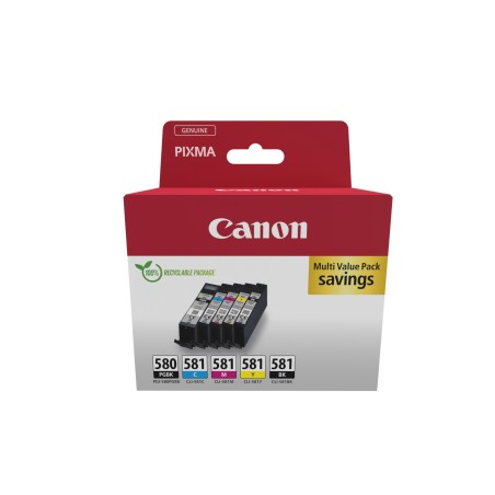 Canon 2078C007 inktcartridge 5 stuk(s) Origineel Zwart, Blauw, Cyaan, Magenta, Geel