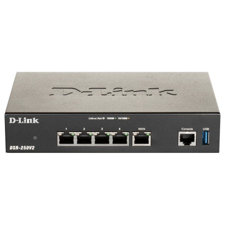 D-Link DSR-250V2 router sem fios Gigabit Ethernet Preto