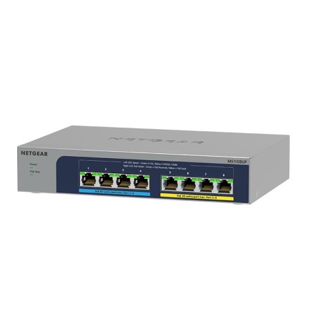 NETGEAR MS108UP Unmanaged 2.5G Ethernet (100 1000 2500) Power over Ethernet (PoE)