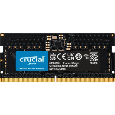 Crucial 8GB (1x8GB) DDR5-5600 CL 46 SO-DIMM RAM Notebook Speicher memoria 5600 MHz Data Integrity Check (verifica integrità