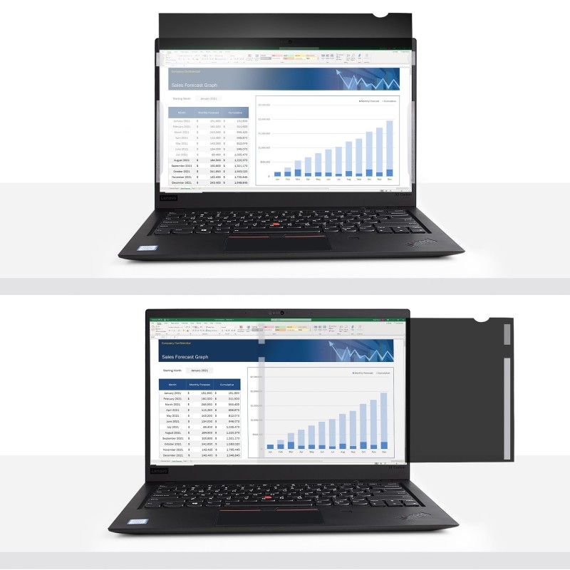 Image of StarTech.com Filtro privacy per laptop da 15,6" 16:9, Pellicola protettiva antiriflesso con riduzione della luce blu del 51%,