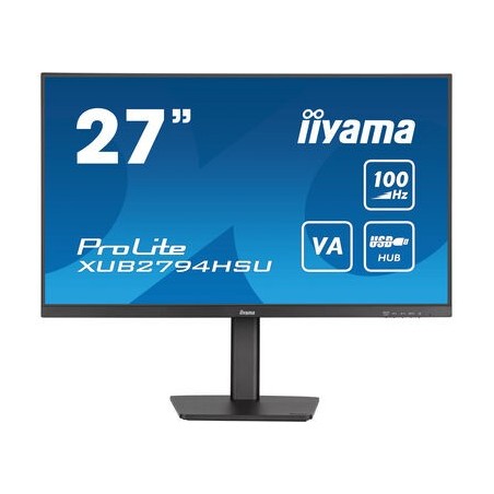 iiyama ProLite XUB2794HSU-B6 Monitor PC 68,6 cm (27") 1920 x 1080 Pixel Full HD Nero