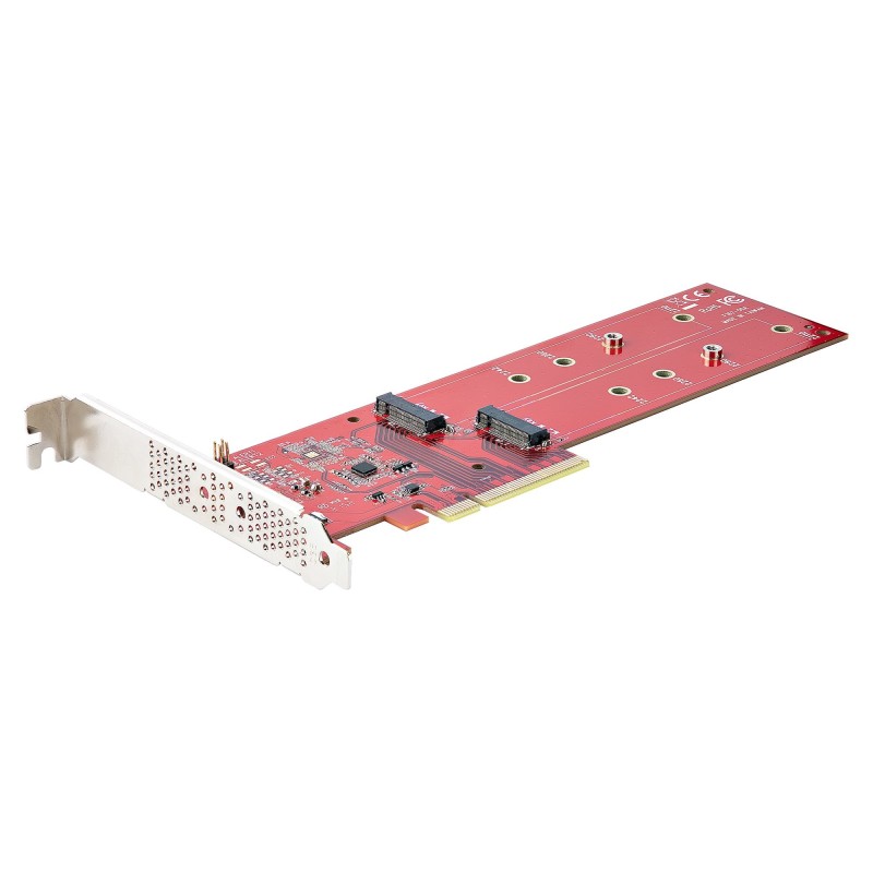 Image of StarTech.com Adattatore PCI Express M.2 NVMe - Scheda Adattatore PCIe 4.0 x8 x16 a Doppio SSD M.2 NVMe or AHCI, 7.8Gbps per