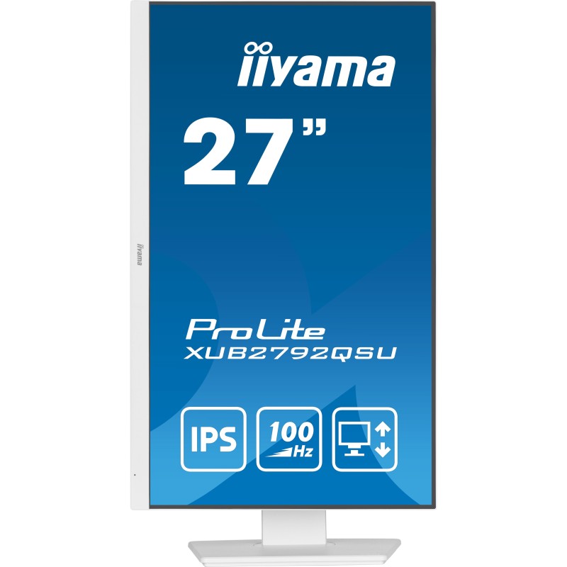 Image of iiyama ProLite XUB2792QSU-W6 Monitor PC 68,6 cm (27") 2560 x 1440 Pixel Wide Quad HD LED Bianco