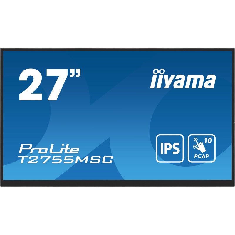 Image of iiyama ProLite T2755MSC-B1 Monitor PC 68,6 cm (27") 1920 x 1080 Pixel Full HD LED Touch screen Da tavolo Nero