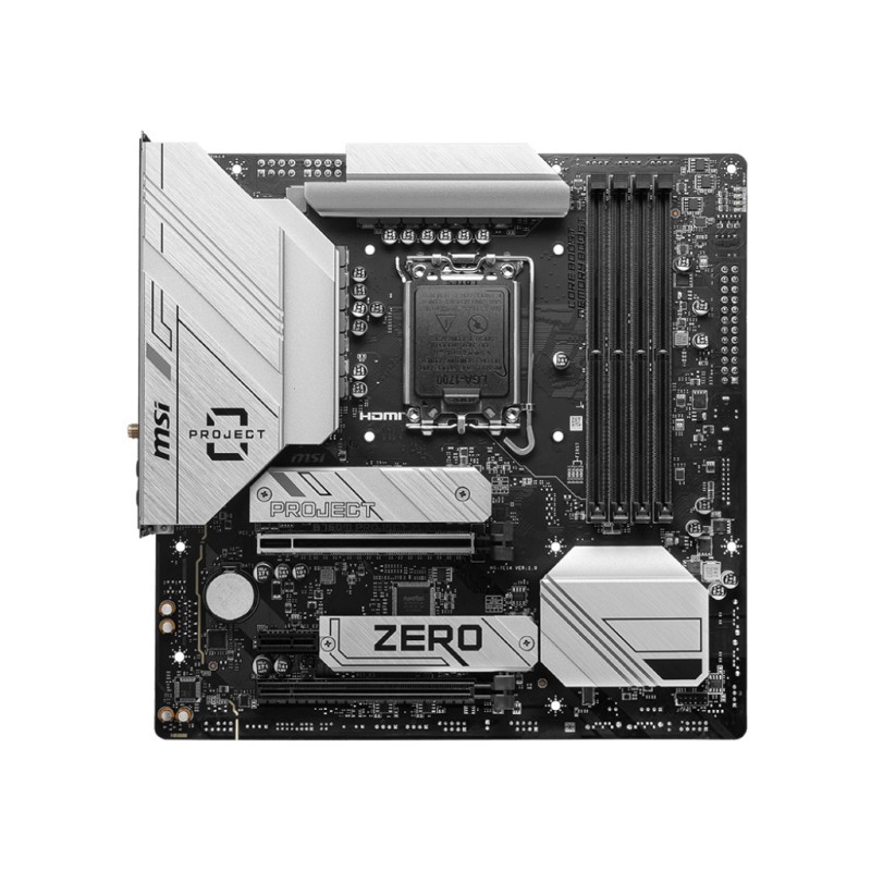 Image of MSI B760M PROJECT ZERO scheda madre Intel B760 LGA 1700 micro ATX