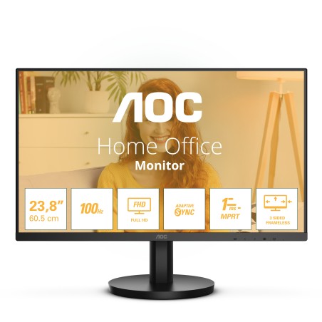 AOC 24B3HMA2 pantalla para PC 60,5 cm (23.8") 1920 x 1080 Pixeles Full HD LED Negro