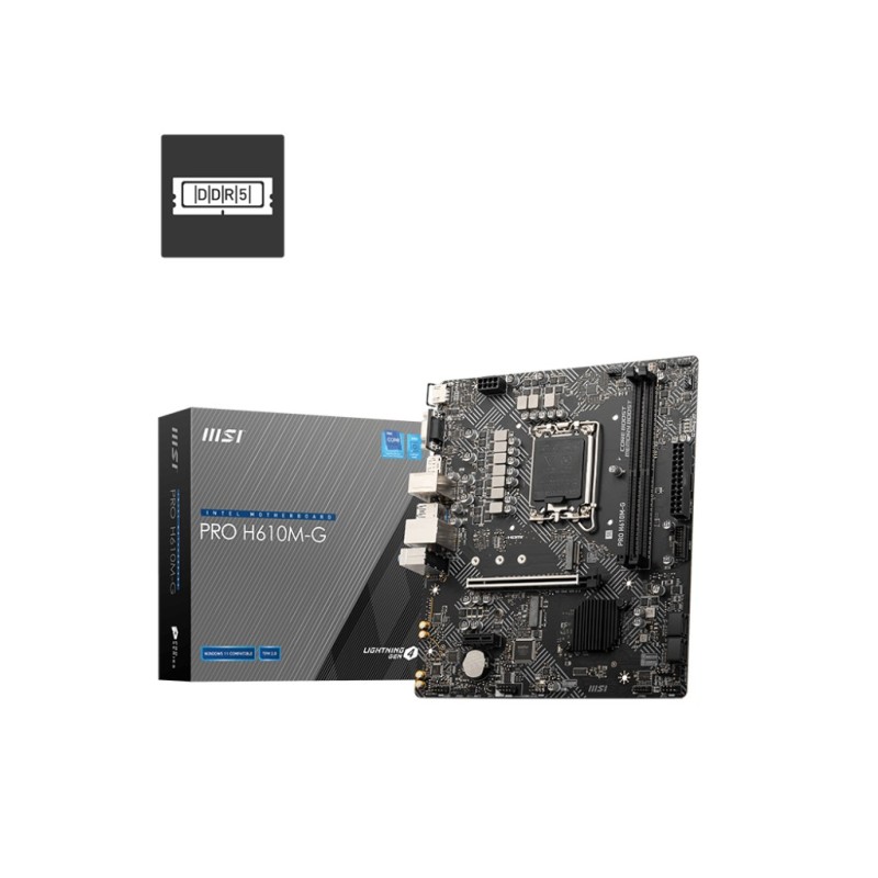 Image of MSI PRO H610M-G scheda madre Intel H610 LGA 1700 micro ATX