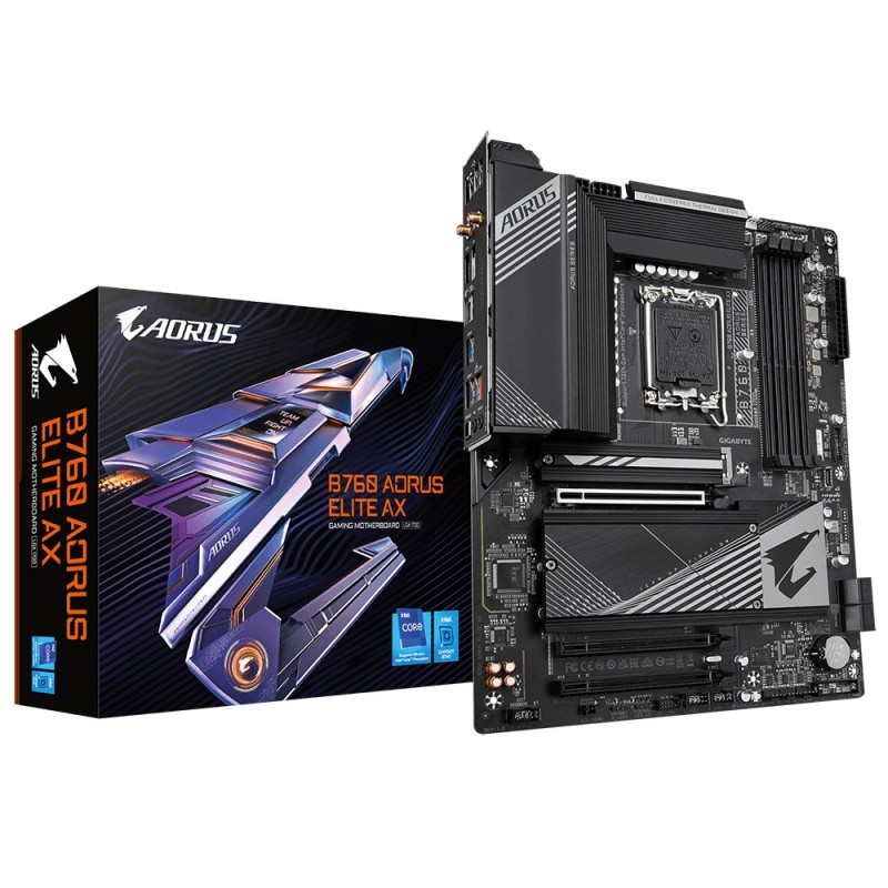 Image of Gigabyte B760 AORUS ELITE AX scheda madre Intel B760 LGA 1700 ATX