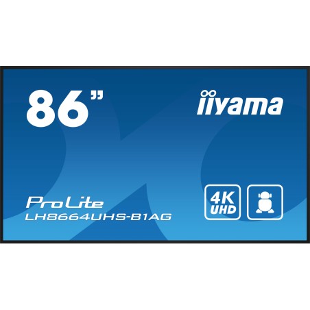 iiyama PROLITE Digitaal A-kaart 2,18 m (86") LED Wifi 500 cd m² 4K Ultra HD Zwart Type processor Android 11 24 7