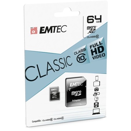 Emtec Micro SDHC ECMSDM64GXC10CG 64 GB MicroSDHC Clase 10
