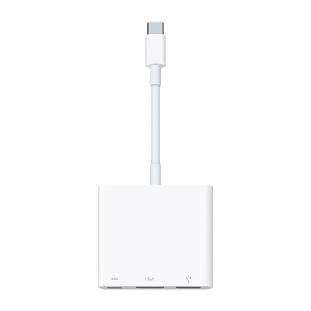 Apple MUF82ZM A laptop-dockingstation & portreplikator Kabelgebunden USB 3.2 Gen 1 (3.1 Gen 1) Type-C Weiß