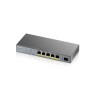 Zyxel GS1350-6HP-EU0101F switch Gestionado L2 Gigabit Ethernet (10 100 1000) Energía sobre Ethernet (PoE) Gris