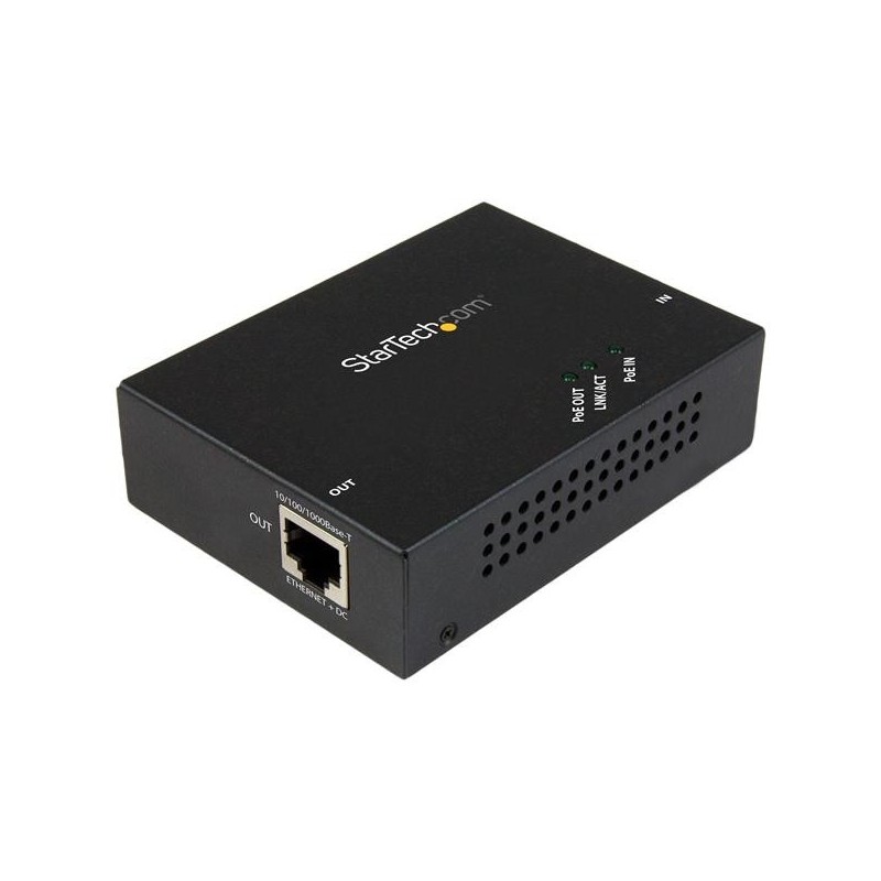 Image of StarTech.com Extender Gigabit ad 1 porta PoE+ Power over Ethernet - 802.23af - 100m