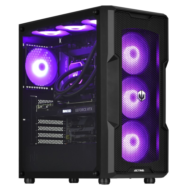 Actina 5901443337775 PC Intel® Core™ i7 i7-14700KF 32 GB DDR5-SDRAM 2 TB SSD NVIDIA GeForce RTX 4070 Ti Midi Tower Nero