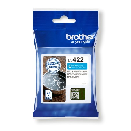 Brother LC422C inktcartridge 1 stuk(s) Origineel Cyaan