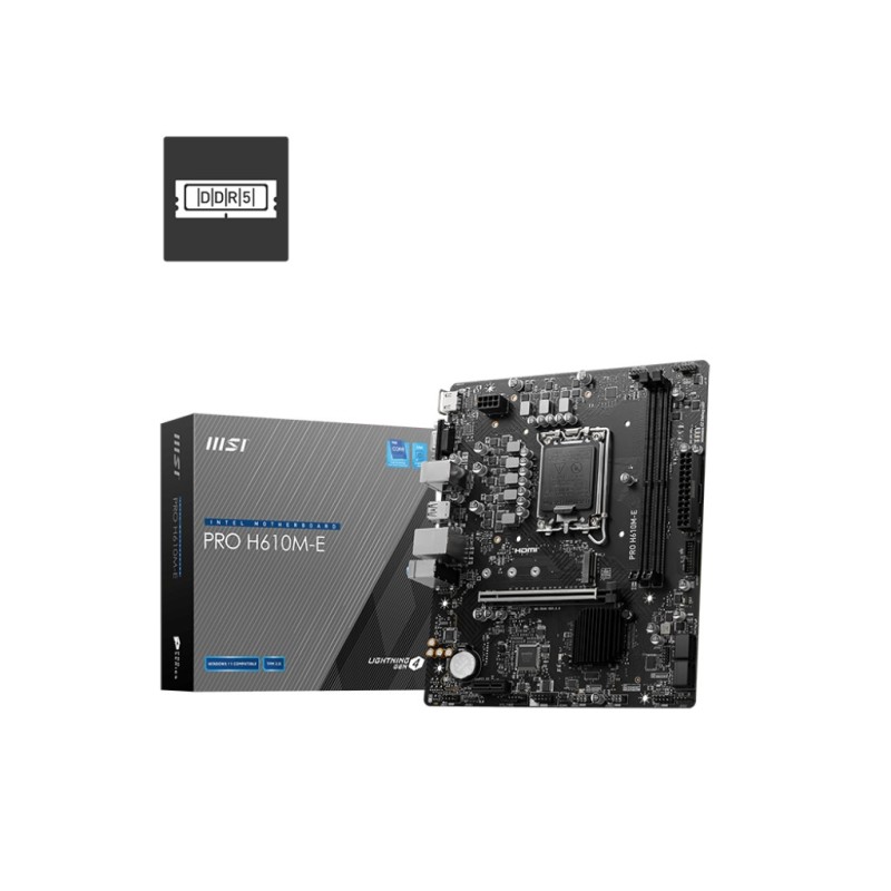 Image of MSI PRO H610M-E scheda madre Intel H610 LGA 1700 micro ATX