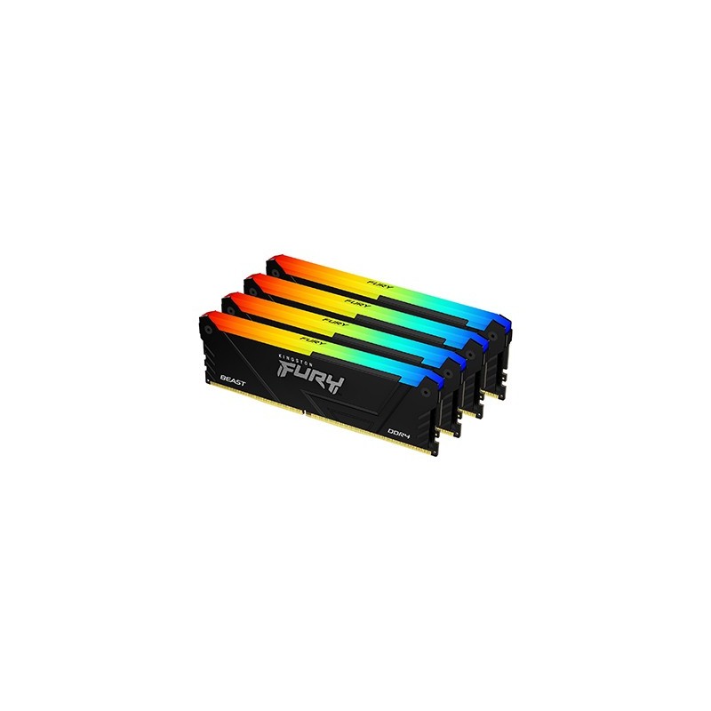 Image of Kingston Technology FURY 32GB 2666MT/s DDR4 CL16 DIMM (Kit da 4) Beast RGB