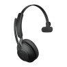Jabra Evolve2 65, UC Mono Auscultadores Sem fios Fita de cabeça Escritório Call center USB Type-C Bluetooth Preto