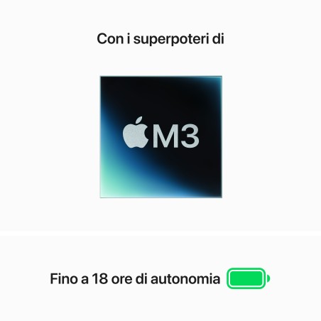 Apple MacBook Air Apple M M3 Laptop 38,9 cm (15.3") 16 GB 512 GB SSD Wi-Fi 6E (802.11ax) macOS Sonoma Grijs