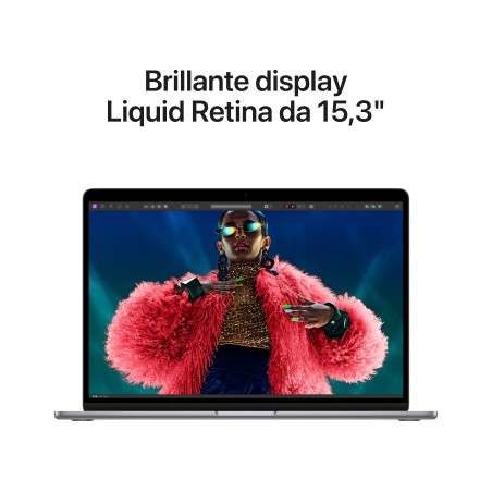 Apple MacBook Air Apple M M3 Laptop 38,9 cm (15.3") 16 GB 512 GB SSD Wi-Fi 6E (802.11ax) macOS Sonoma Grau
