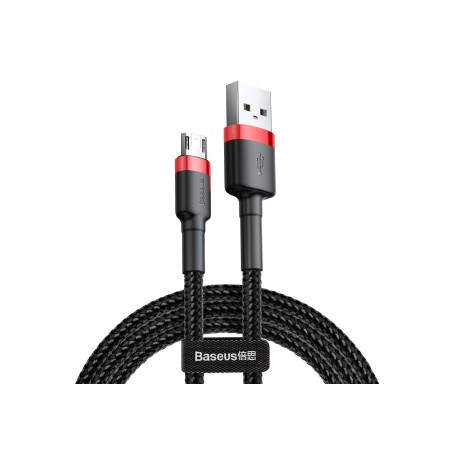 Baseus Cafule cable USB 2 m USB A Micro-USB A Negro, Rojo