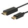 Savio CL-56 adaptador de cabo de vídeo 1,5 m DisplayPort HDMI Type A (Standard) Preto
