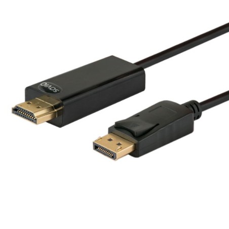 Savio CL-56 câble vidéo et adaptateur 1,5 m DisplayPort HDMI Type A (Standard) Noir