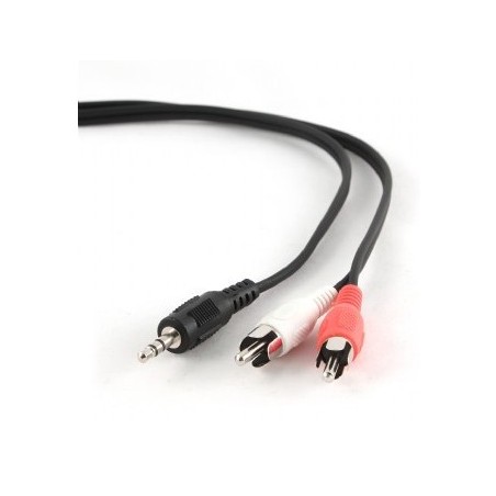 Gembird 1.5m, 3.5mm 2xRCA, M M audio kabel 1,5 m Zwart, Rood, Wit