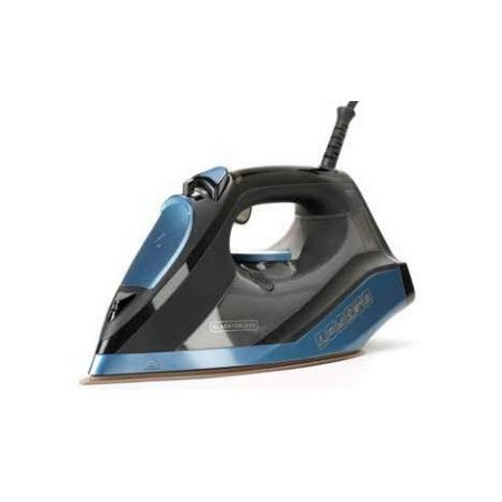 Black & Decker BXIR2801E Fer à repasser à sec ou à vapeur Semelle en céramique 2800 W Noir, Bleu