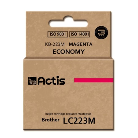 Actis KB-223M inkt (vervangt Brother LC223M Standaard 10 ml rood)