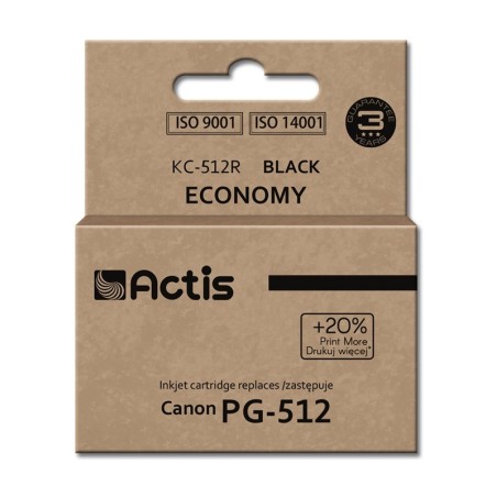 Actis Tinta KC-512R (reemplazo de Canon PG-512 estándar 15 ml negro)