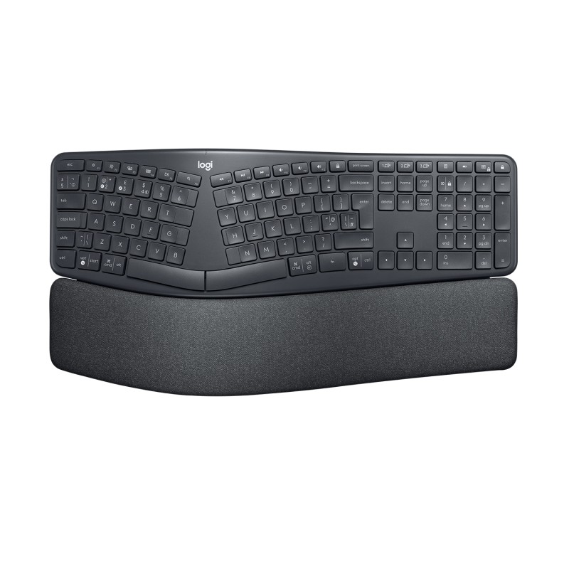 Logitech Ergo K860 tastiera RF senza fili + Bluetooth US International Grafite