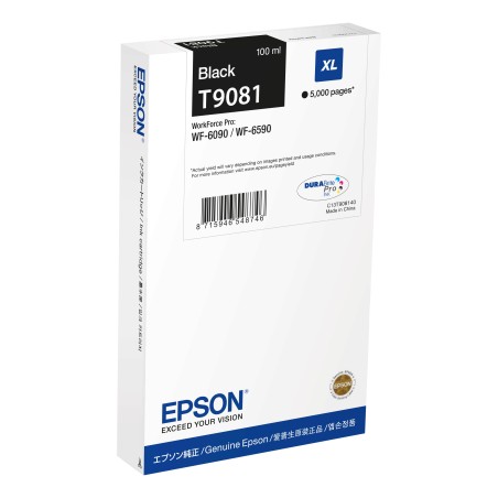 Epson C13T90814N inktcartridge 1 stuk(s) Origineel Hoog (XL) rendement Zwart