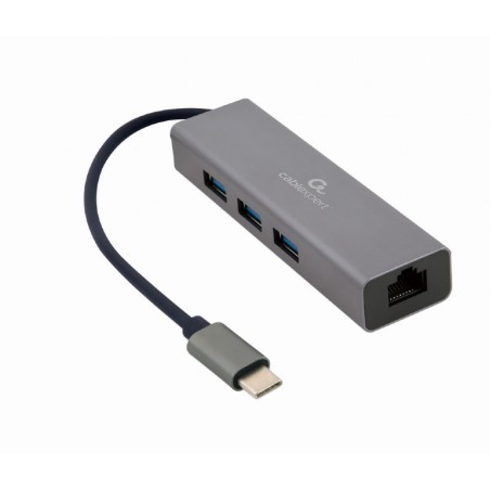 Gembird A-CMU3-LAN-01 laptop dock & poortreplicator USB 3.2 Gen 1 (3.1 Gen 1) Type-C Grijs