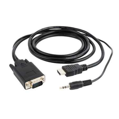 Gembird A-HDMI-VGA-03-6 cavo e adattatore video 1,8 m HDMI tipo A (Standard) VGA (D-Sub) + 3.5mm Nero